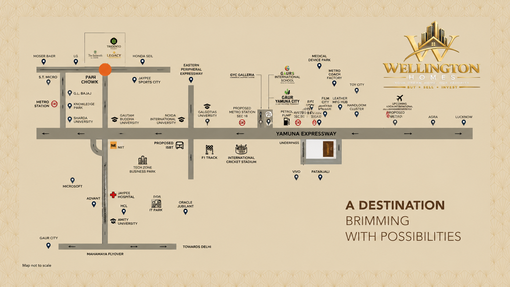 Gaur Chrysalis Location Map